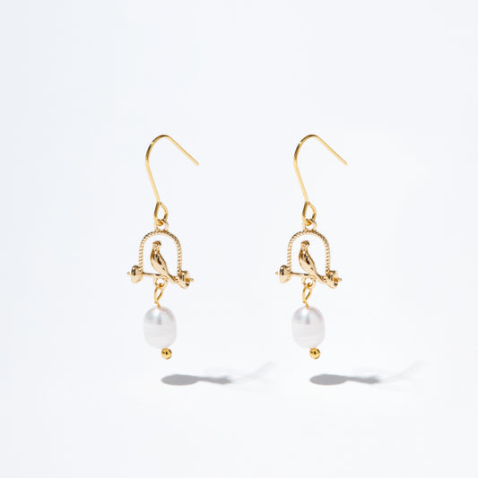 Birdie Pearl Earrings