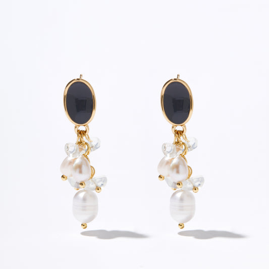 Pearl cluster earrings