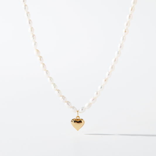 Heart of love pearl necklace