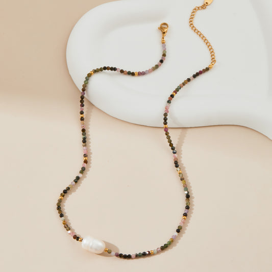 Tourmaline Pearl Necklace