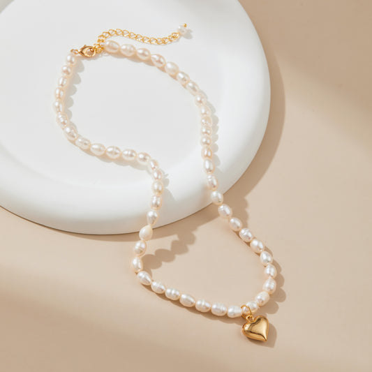 Heart of love pearl necklace