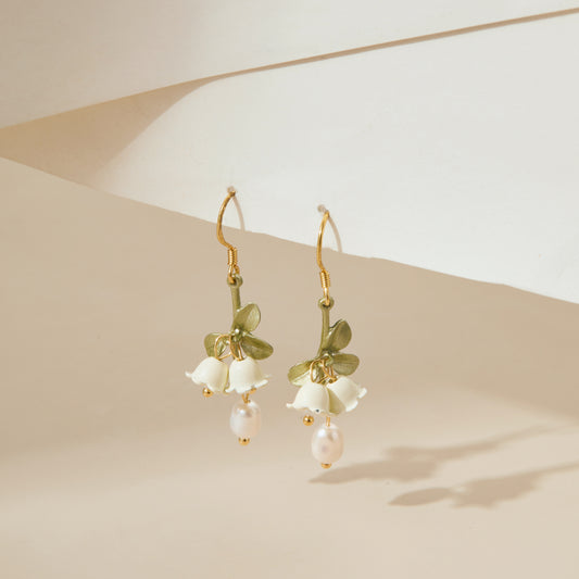 Lily Of The Valley Pearl Earrings