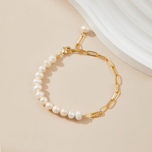 Half Chain Pearl Bracelet