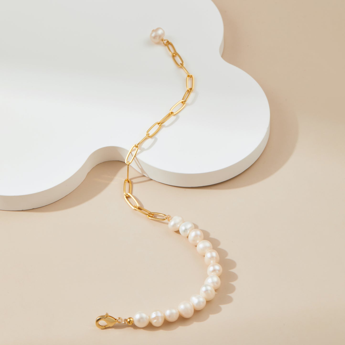 Half Chain Pearl Bracelet