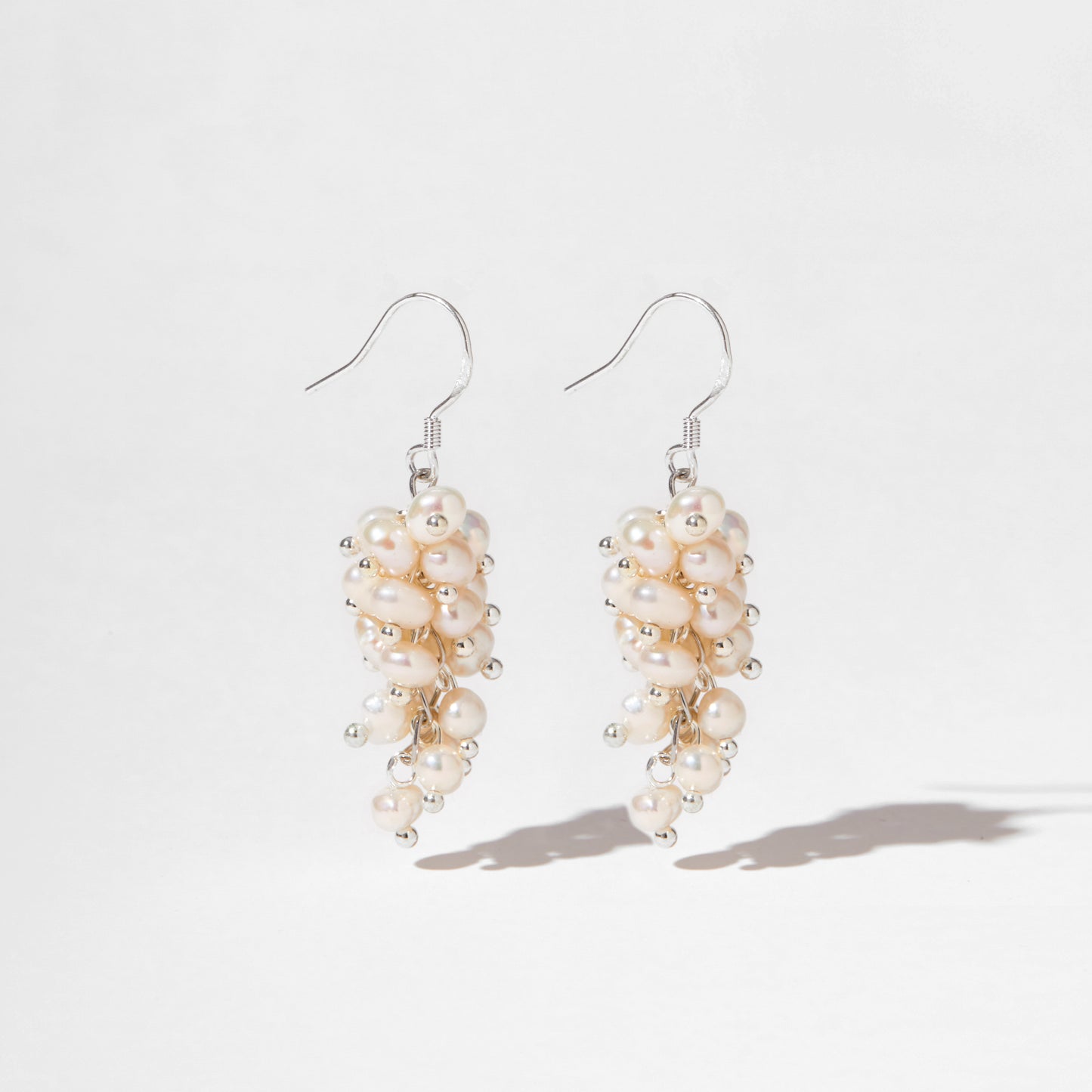 Grape shape pearl earrings