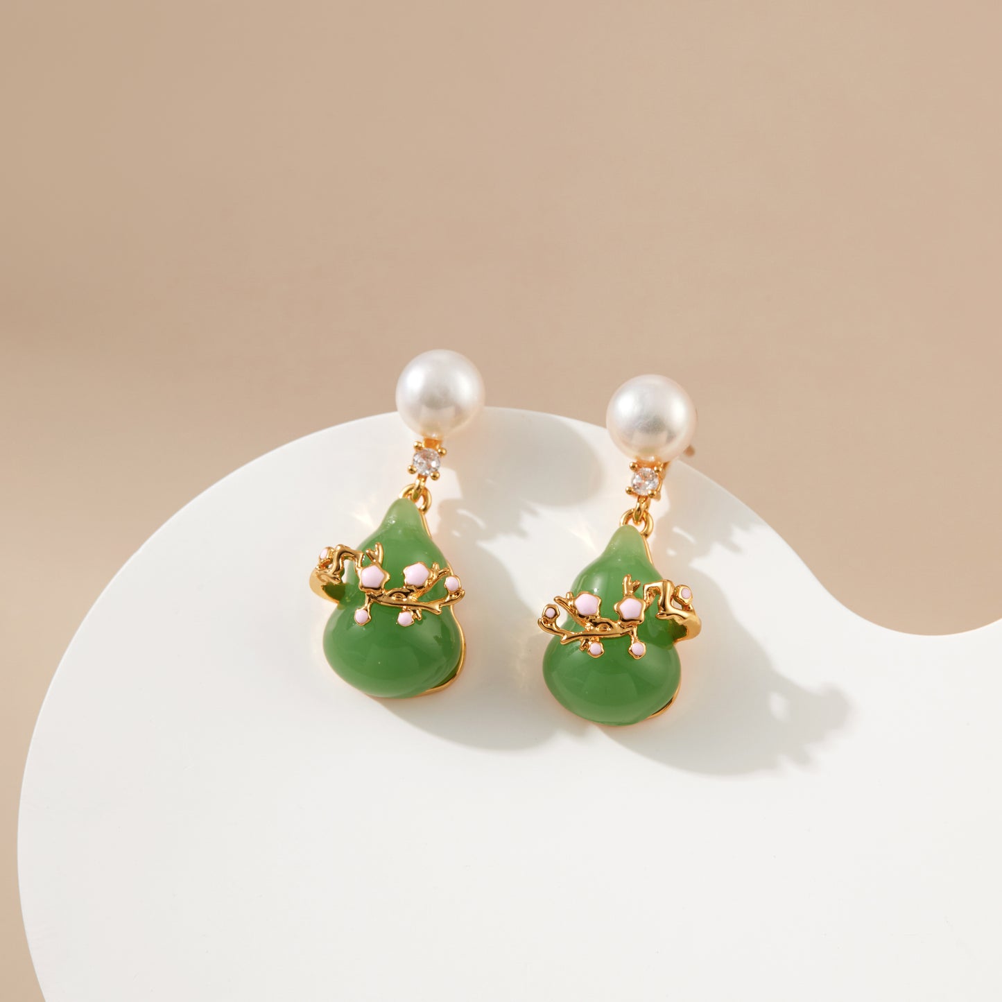 Plum Blossom Gourd Healing Earrings