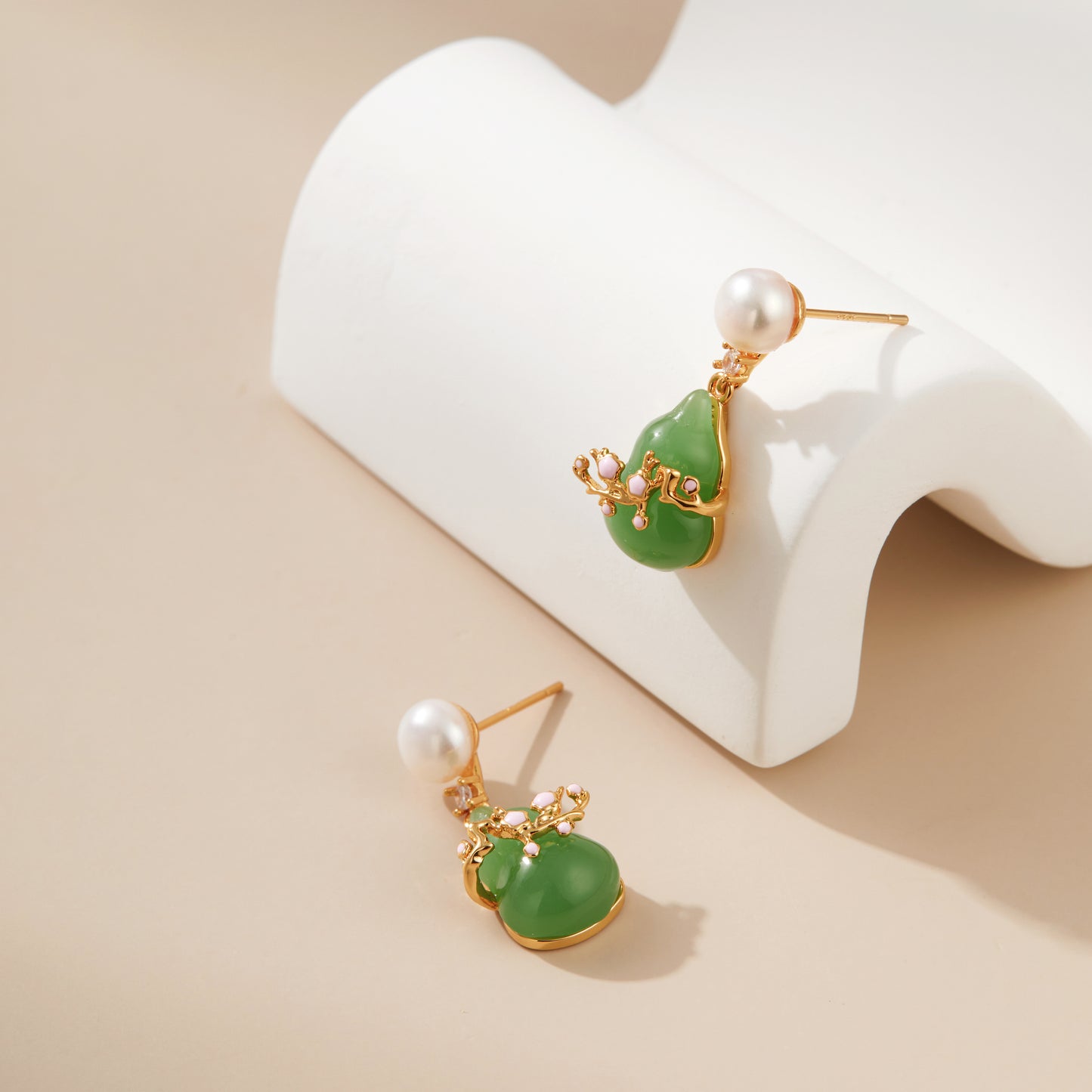 Plum Blossom Gourd Healing Earrings