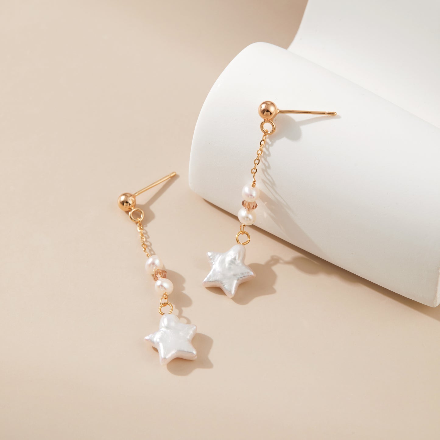 Shooting Star Pearl Earrings