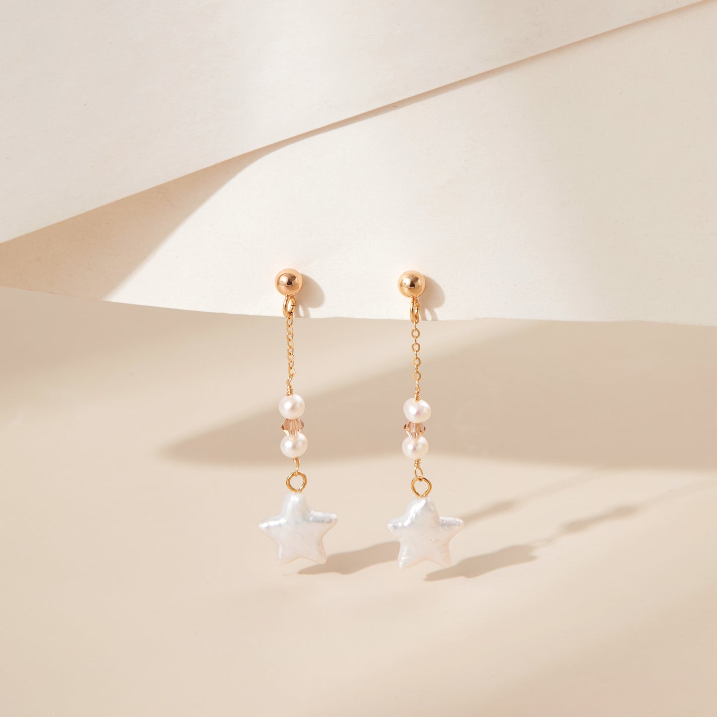 Shooting Star Pearl Earrings