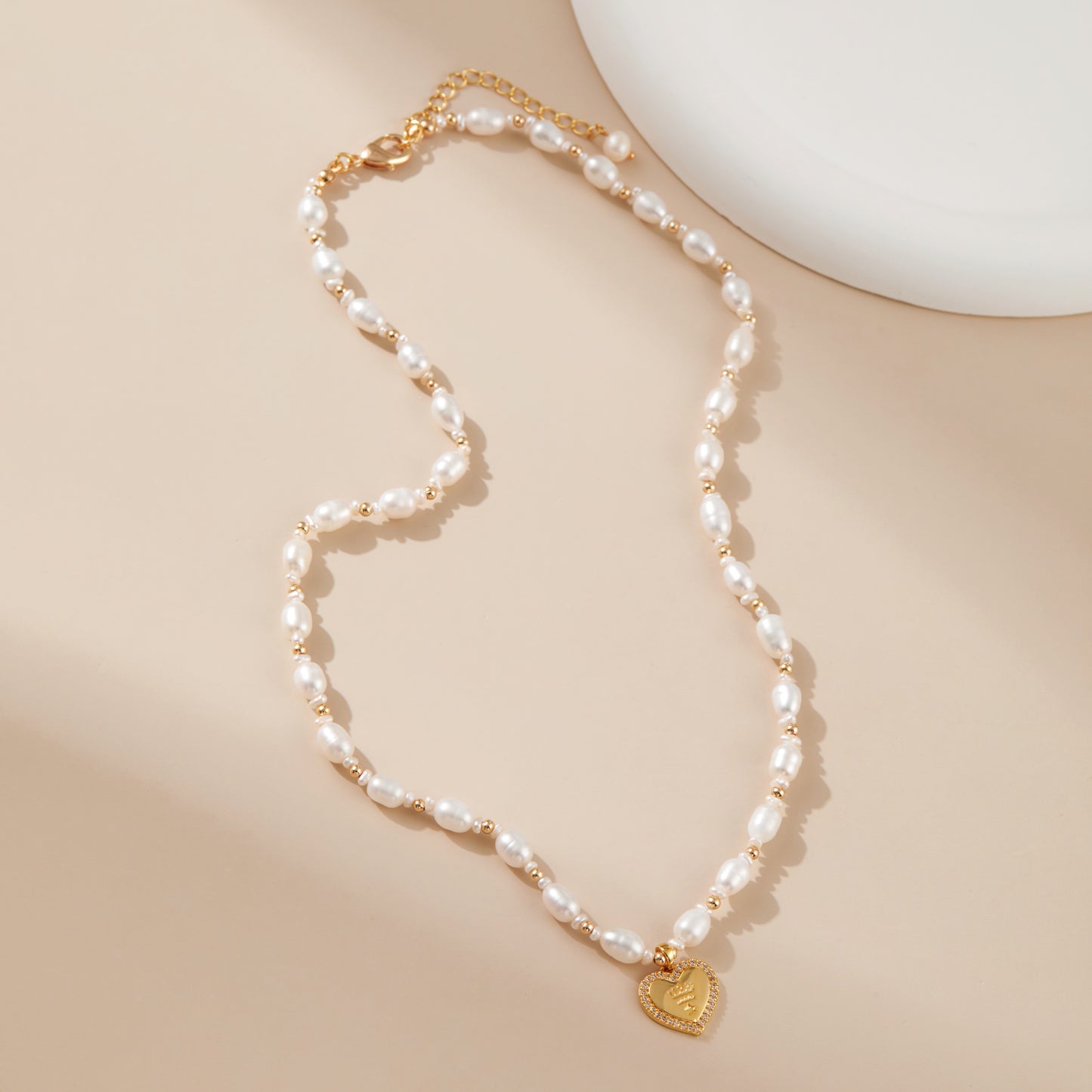 Love Pendant Pearl Necklace