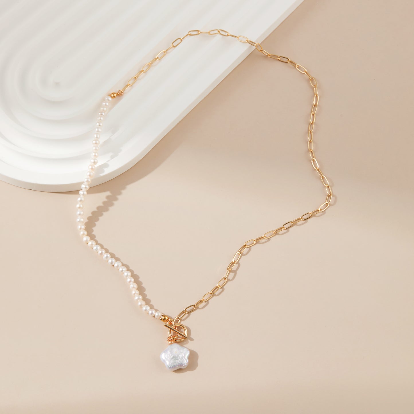 Half-half Star Baroque Pearl Necklace
