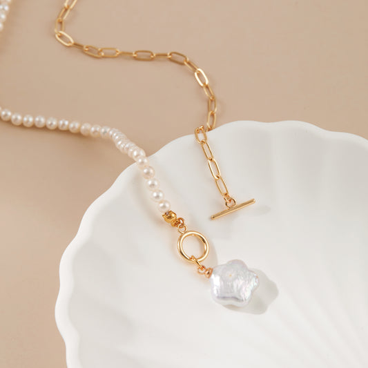 Half-half Star Baroque Pearl Necklace