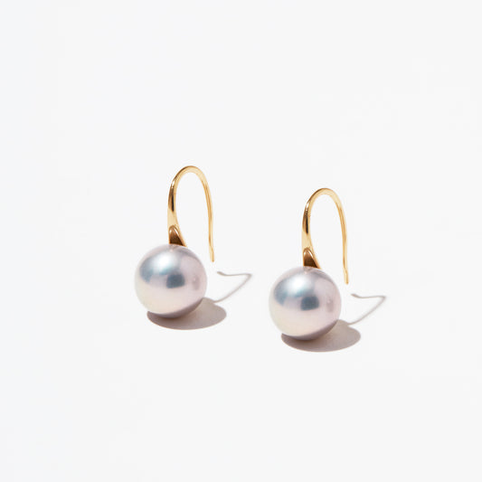 High Heels – Freshwater Pearl Hook Earrings —Gold