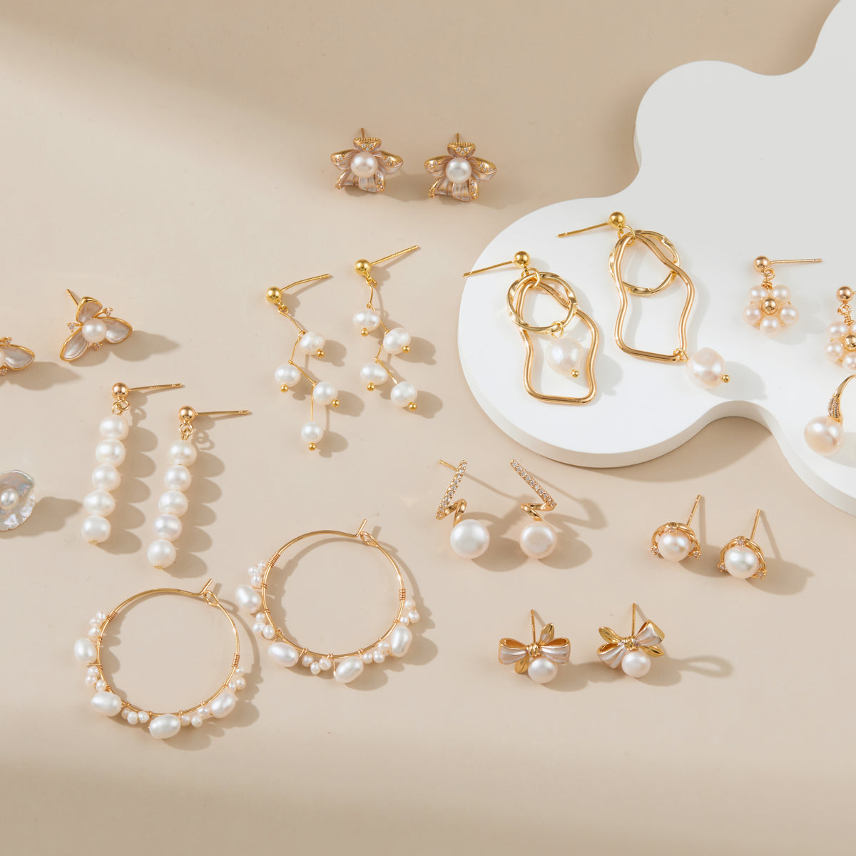 Handmade freshwater pearl earrings by Pretty U&Me