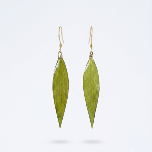 Bamboo Leaf – Bamboo Leaf Drop Earrings