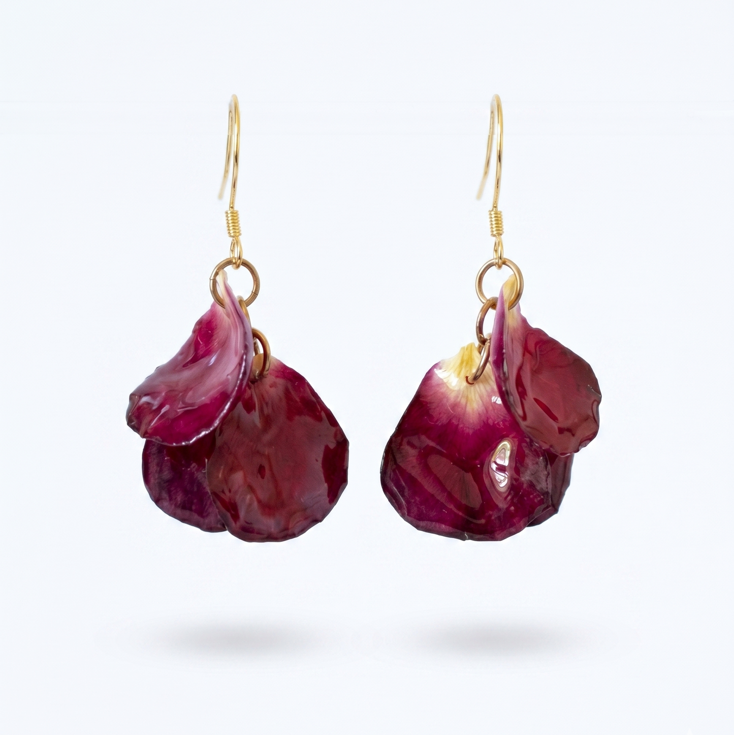 Petal Cluster – Dried Rose Petal Cluster Drop Earrings