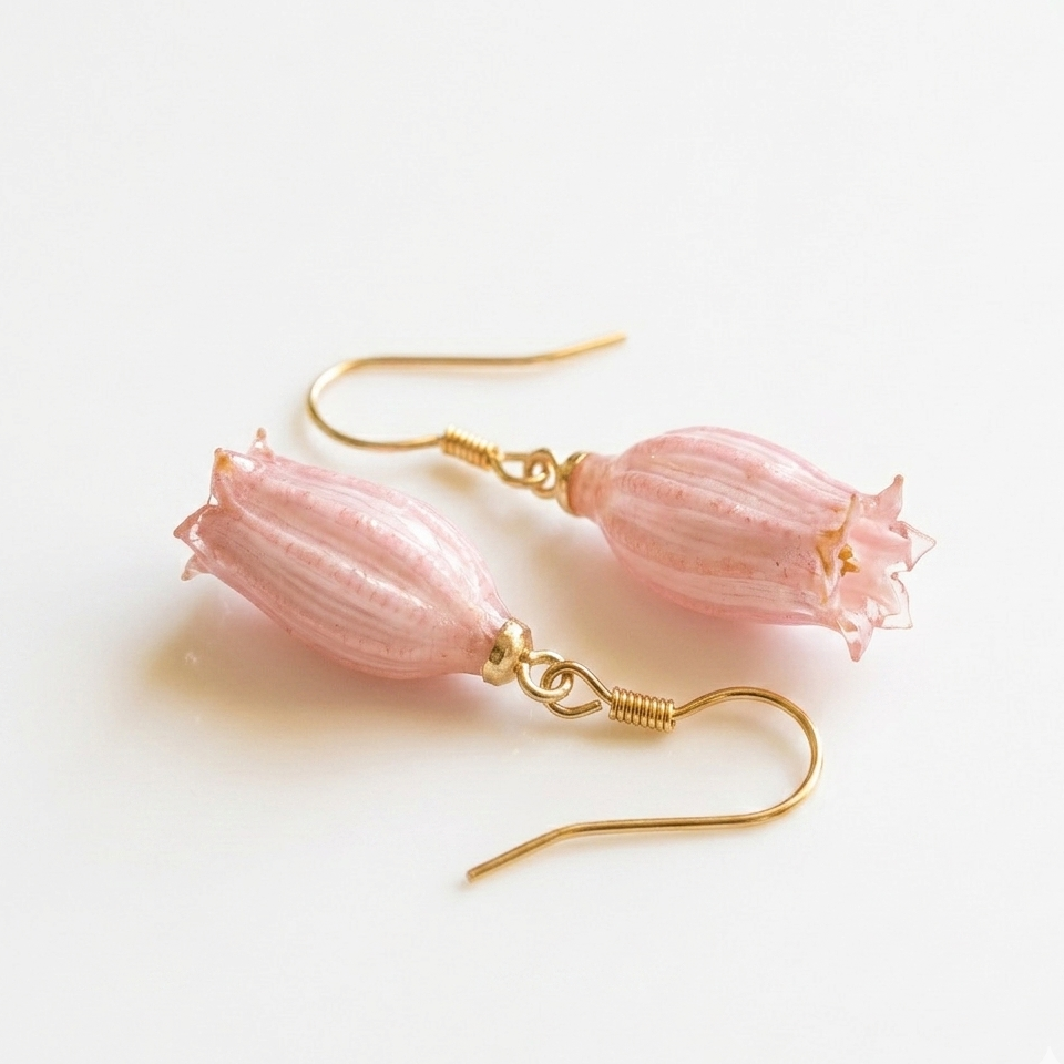 Lily of the Valley – Blush Pink Bell Flower Drop Earrings