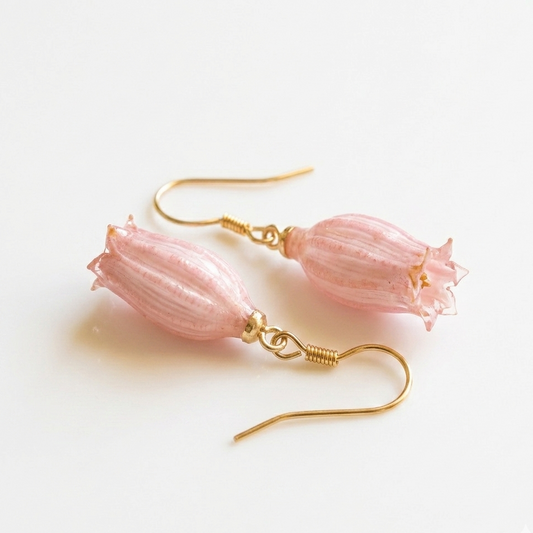 Lily of the Valley – Blush Pink Bell Flower Drop Earrings