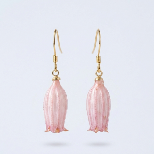 Lily of the Valley – Blush Pink Bell Flower Drop Earrings