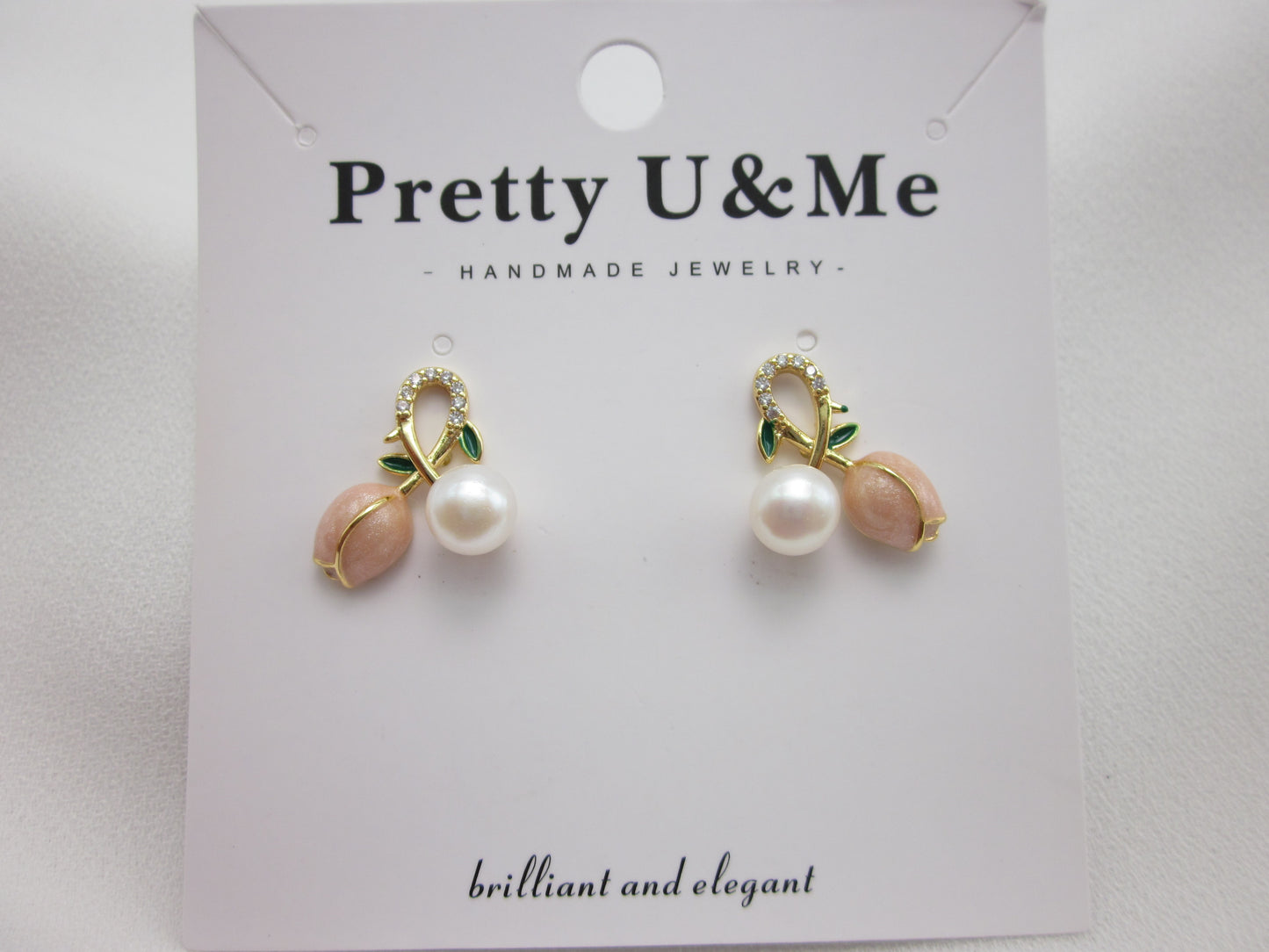 Tulip Blush Pearl Studs