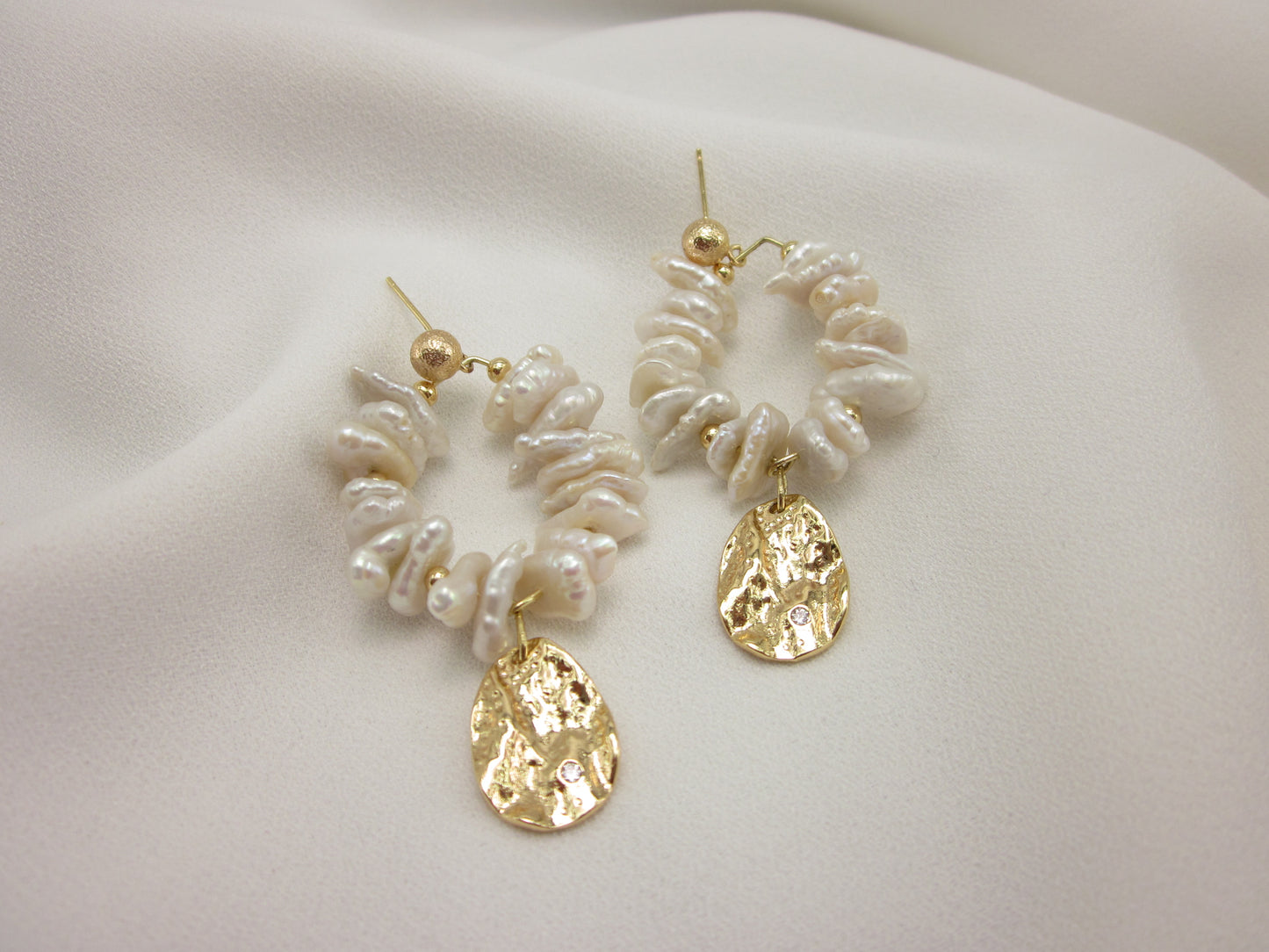 Baroque Ripple Pearl Earrings