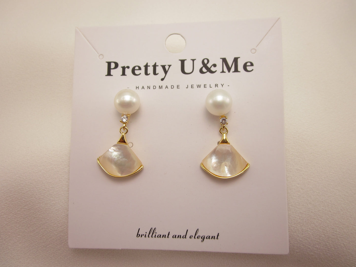 Fan Shell Pearl Earrings