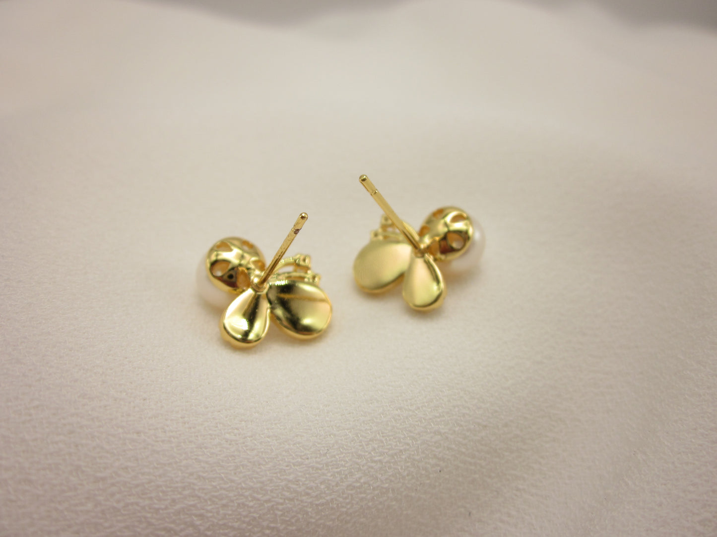 Shimmering Pearl Butterfly Studs.