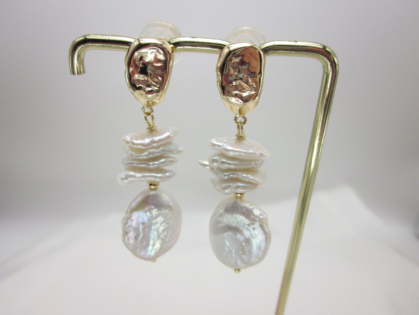 Square Serenity Baroque Cascade Earrings