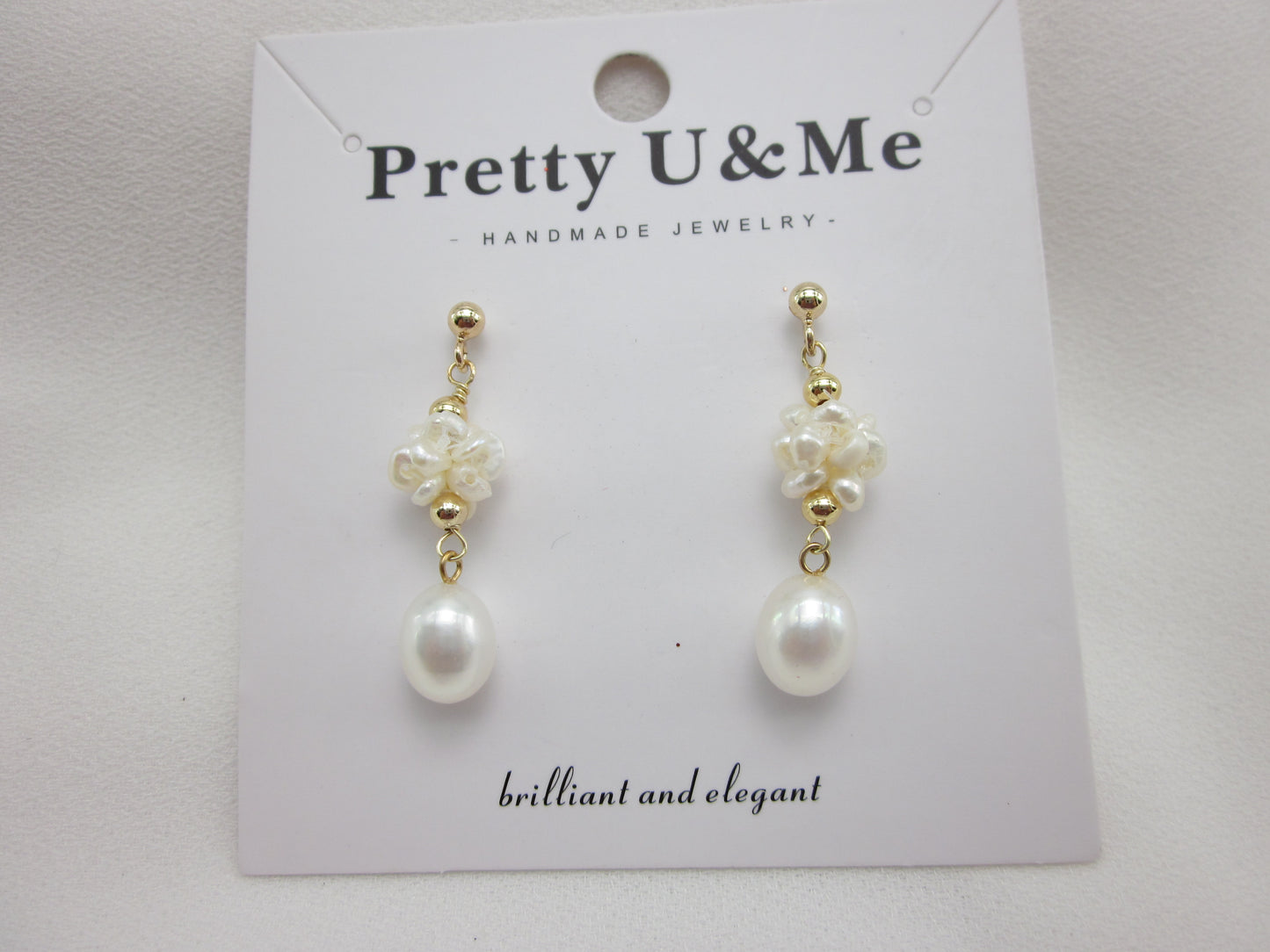 Pearl Blossom Drop Earrings