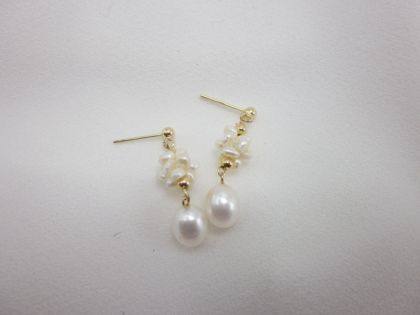 Pearl Blossom Drop Earrings