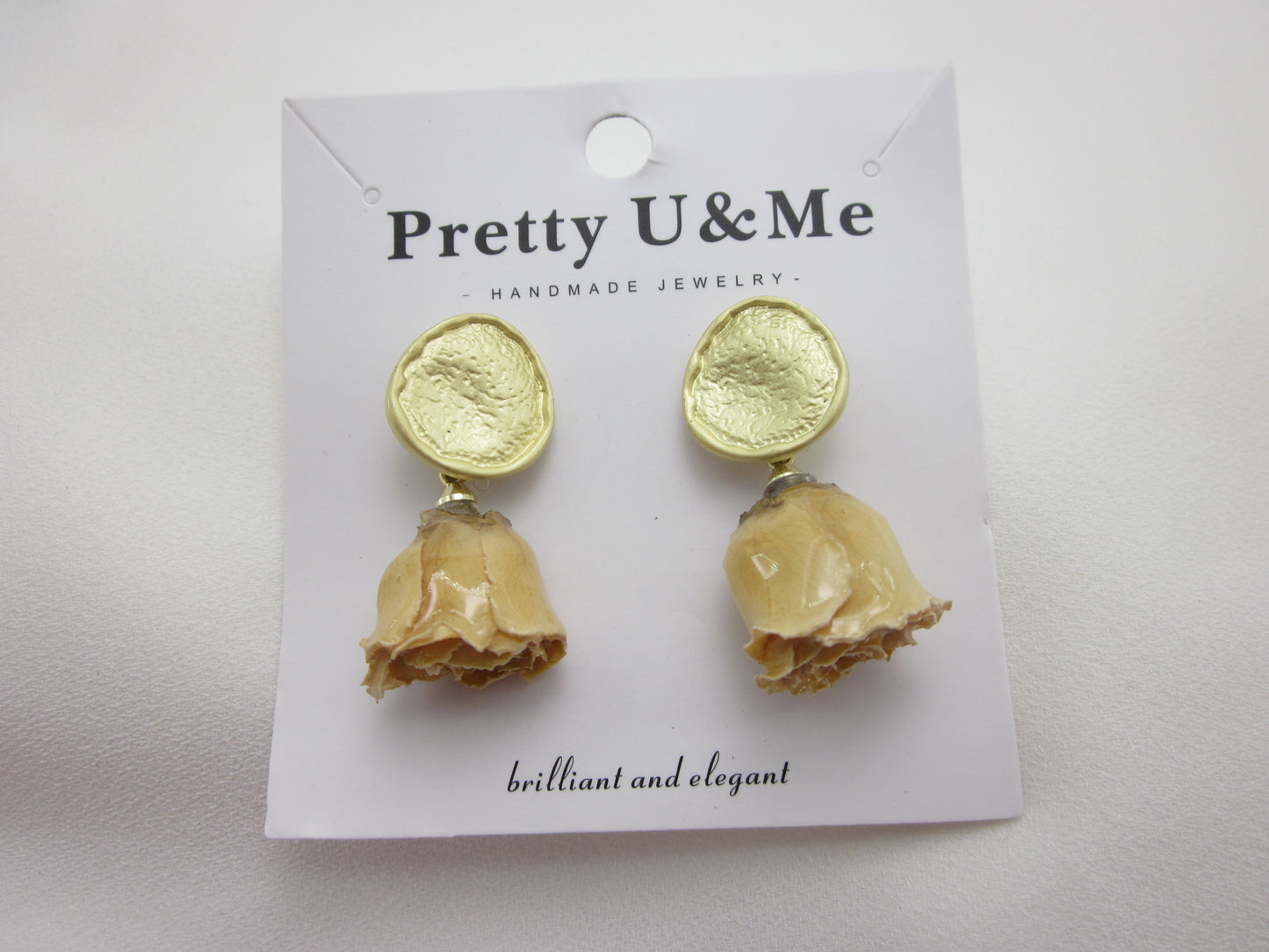 Dried Rose Earrings