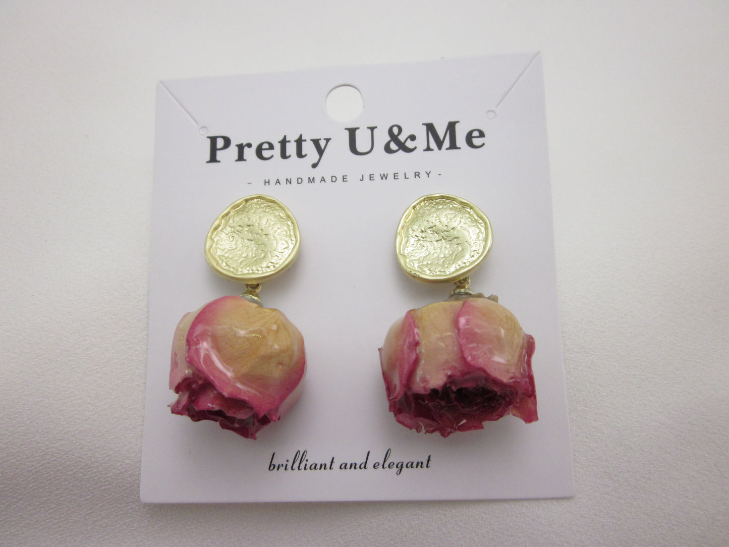 Dried Rose Earrings