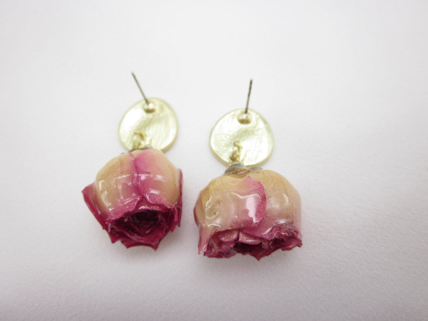 Dried Rose Earrings