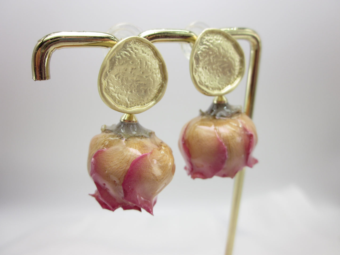 Dried Rose Earrings