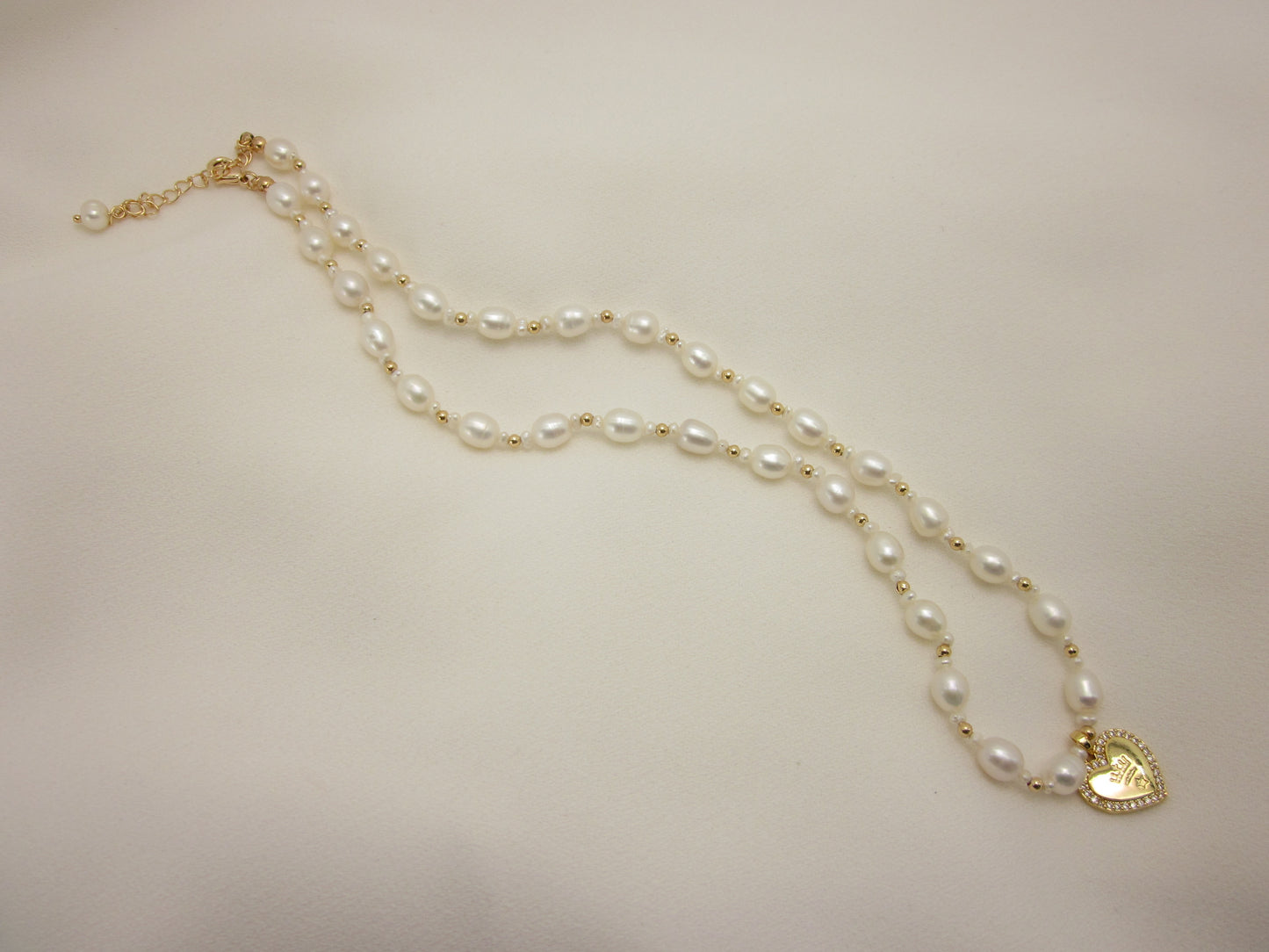 Love Pendant Pearl Necklace