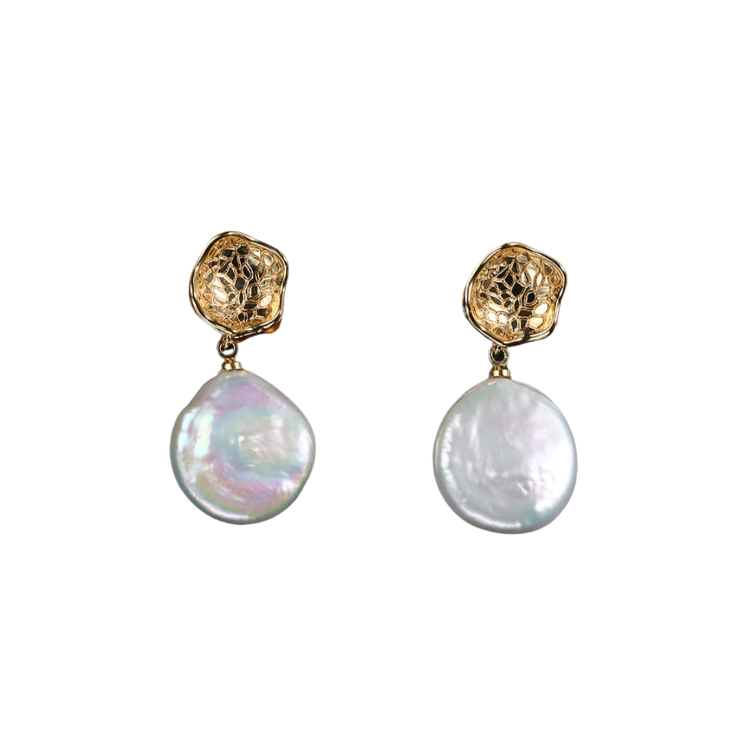 Great Coin baroque pearl earrings