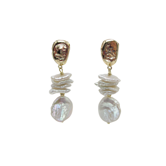 Square Serenity Baroque Cascade Earrings