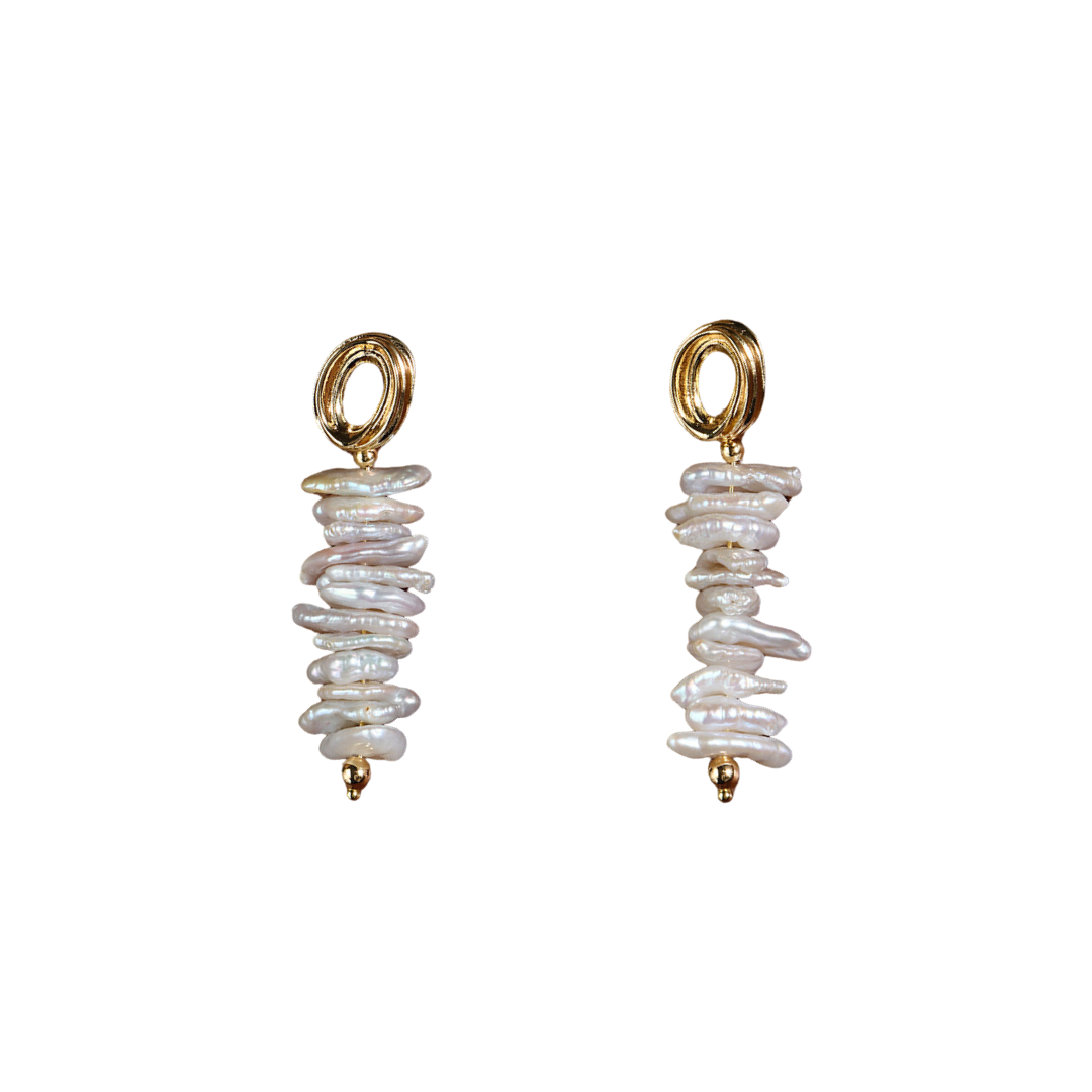 Stacked Baroque Cascade Earrings